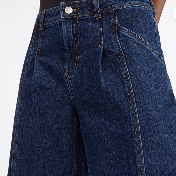 High-Rise Wide Leg Jeans in Deep Blue - Picture 3 of 3